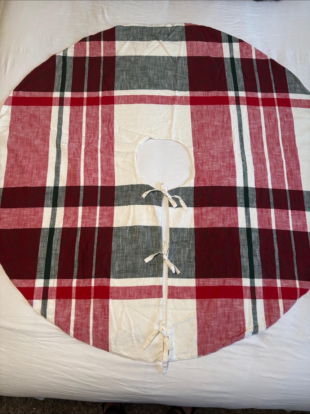 Hearth and Hand with Magnolia Cotton plaid Christmas Tree Skirt
